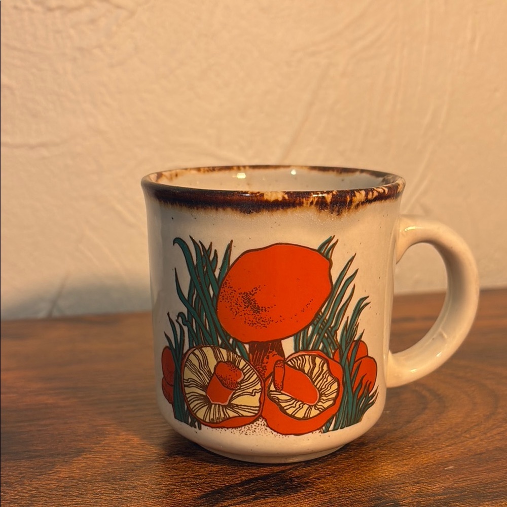 Vintage Ceramic Mushroom Mug